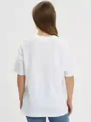 Oversized футболка белая, с принтом