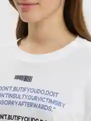 Oversized футболка белая, с принтом