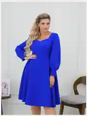 Синий платье женское, большие размеры