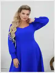 Синий платье женское, большие размеры