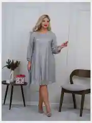 Серебряный платье женское, большие размеры