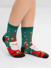 Горчичный носки новогодние, унисекс