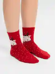 Алый носки новогодние, унисекс, размер 34-40