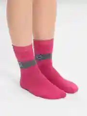 Розовый женские зимние термоноски, утепленные, хлопок