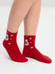 Вишнёвый носки новогодние, унисекс, размер 34-40