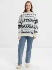Oversized свитер Words Blue, женский