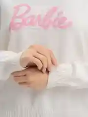 Белый джемпер женский, белый, вязанный, Barbie