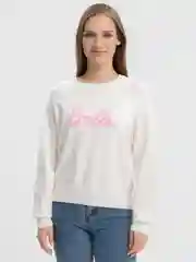 Белый джемпер женский, белый, вязанный, Barbie