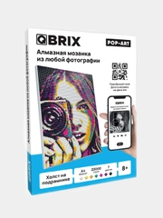 Алмазная мозаика по твоей фотографии на подрамнике QBRIX POP-ART A4