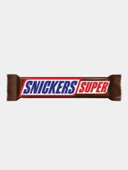 Шоколадный батончик Snickers Super, нуга, карамель, арахис, шоколад, 80г