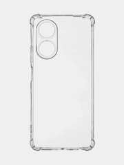 Чехол противоударный для Oppo A58 4G, с защитой камеры, силиконовый, прозрачный