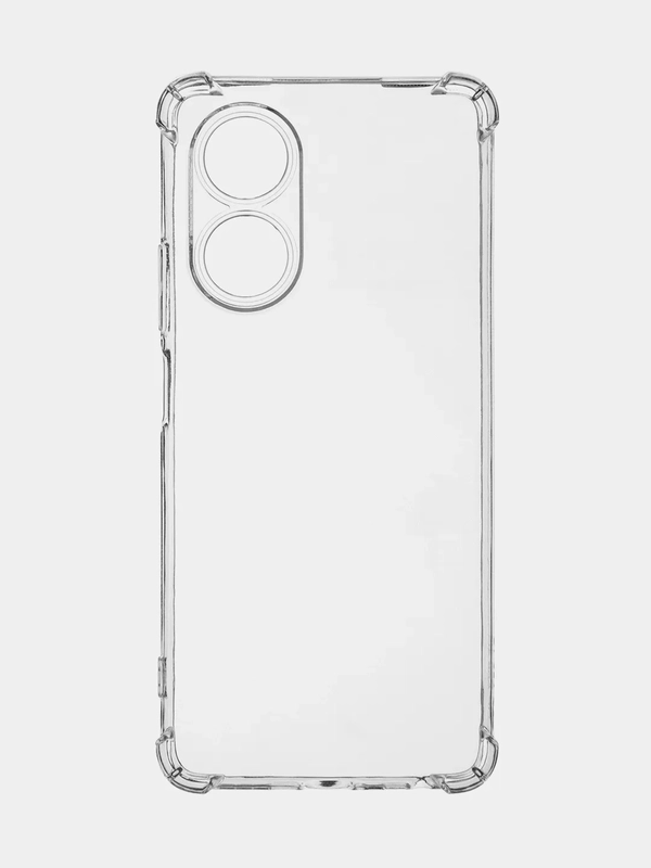 Чехол противоударный для Oppo A58 4G, с защитой камеры, силиконовый, прозрачный