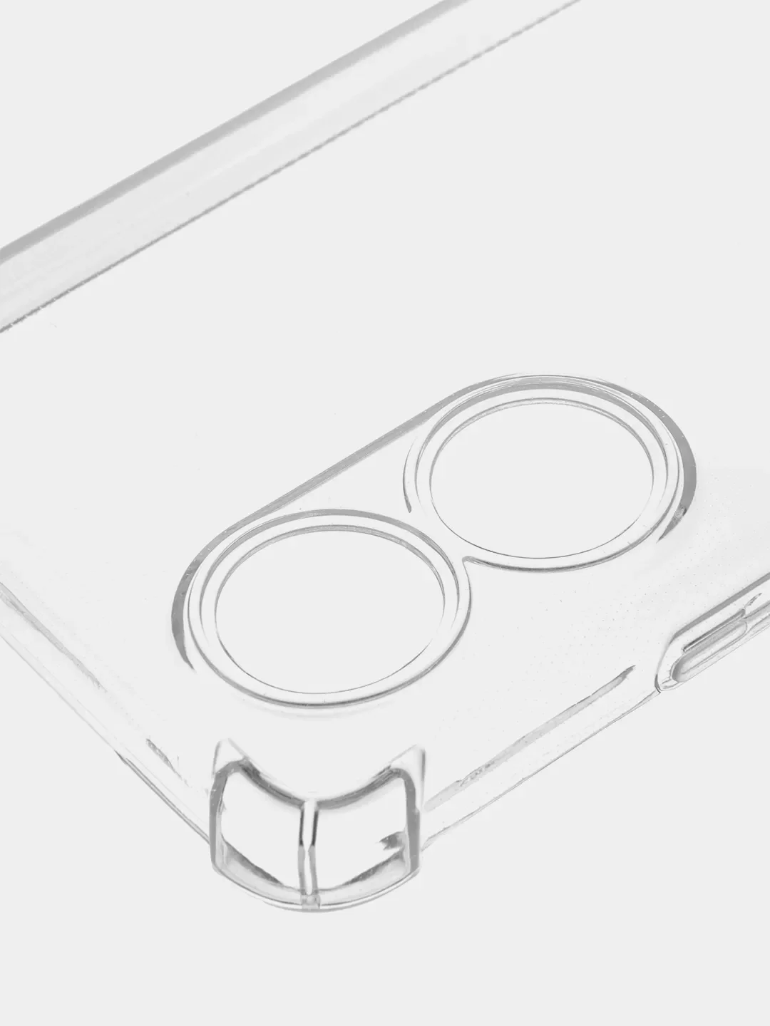 Чехол противоударный для Oppo A58 4G, с защитой камеры, силиконовый, прозрачный
