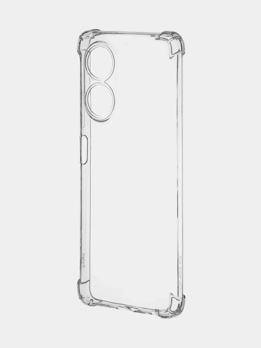 Чехол противоударный для Oppo A58 4G, с защитой камеры, силиконовый, прозрачный