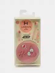 Оранжевый проводные детские наушники Harper HK-39, со встроенным микрофоном