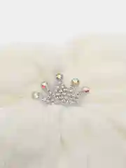 Белый шапка детская для девочки, с завязками, бантом, Posh Detki