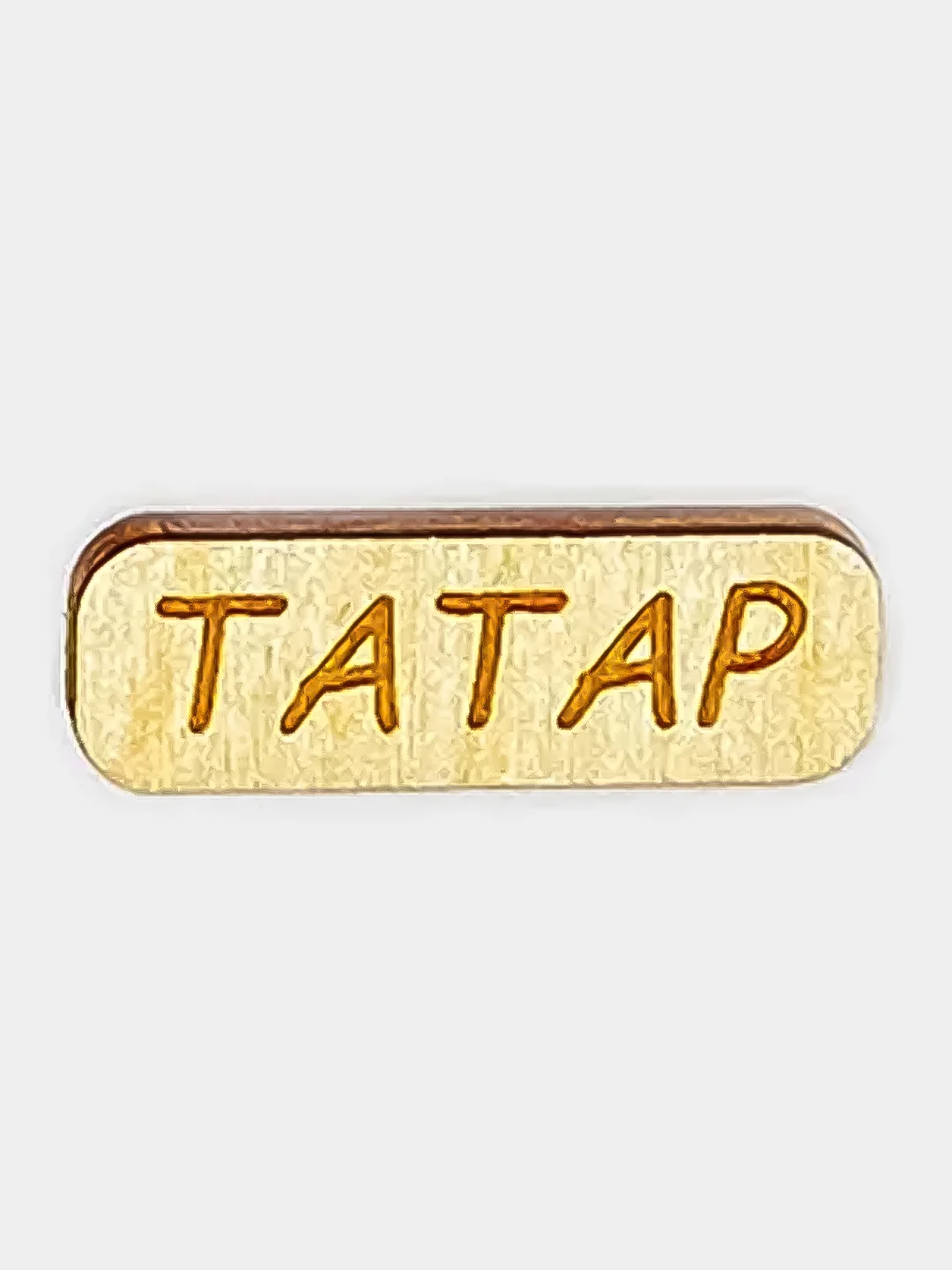 Терракотовый значок на рюкзак  "Башкиры-татары", пин на булавке деревянный
