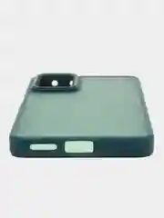 Зеленый чехол матовый для Redmi Note 11 Pro 4G / Note 12 Pro 4G полупрозрачный, с глянцевой рамкой