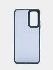 Темно-синий чехол матовый для Redmi Note 11 Pro 4G / Note 12 Pro 4G полупрозрачный, с глянцевой рамкой