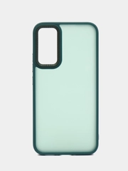 Чехол матовый для Samsung Galaxy A34, пластиковый, полупрозрачный, с глянцевой рамкой