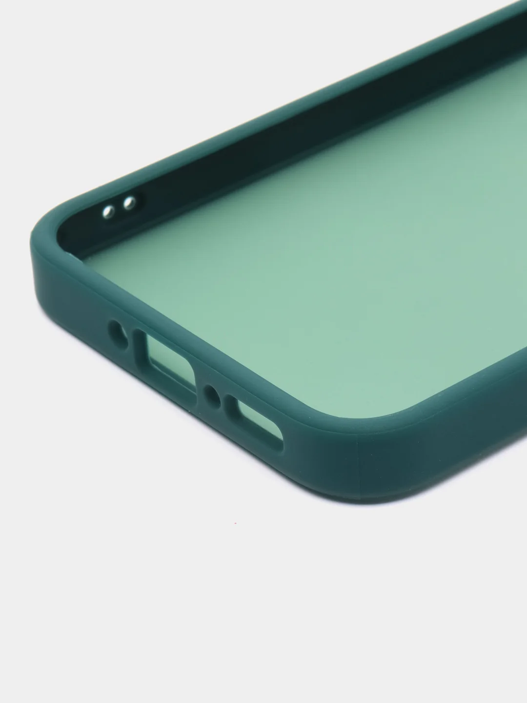 Зеленый чехол матовый для Samsung Galaxy A34, пластиковый, полупрозрачный, с глянцевой рамкой