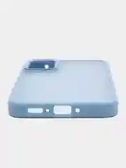 Небесно-голубой чехол матовый для Samsung Galaxy A34, пластиковый, полупрозрачный, с глянцевой рамкой