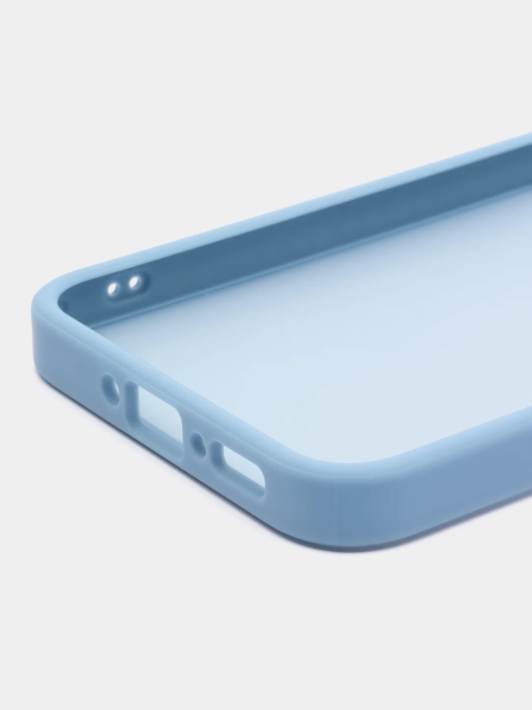 Небесно-голубой чехол матовый для Samsung Galaxy A34, пластиковый, полупрозрачный, с глянцевой рамкой