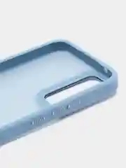 Небесно-голубой чехол матовый для Samsung Galaxy A34, пластиковый, полупрозрачный, с глянцевой рамкой