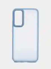 Небесно-голубой чехол матовый для Samsung Galaxy A34, пластиковый, полупрозрачный, с глянцевой рамкой