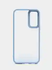 Небесно-голубой чехол матовый для Samsung Galaxy A34, пластиковый, полупрозрачный, с глянцевой рамкой