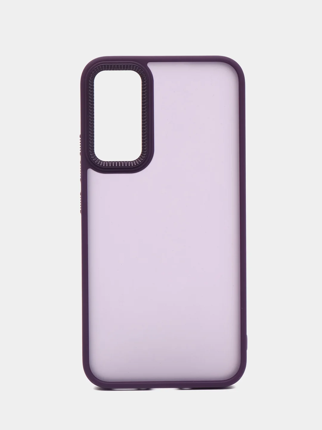 Пурпурный чехол матовый для Samsung Galaxy A34, пластиковый, полупрозрачный, с глянцевой рамкой