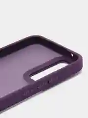 Пурпурный чехол матовый для Samsung Galaxy A34, пластиковый, полупрозрачный, с глянцевой рамкой
