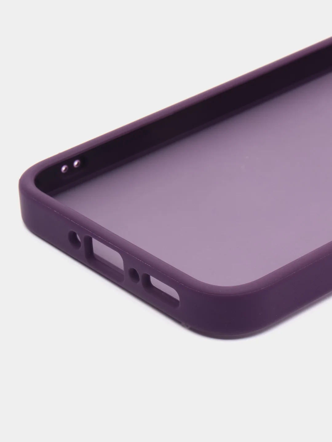 Пурпурный чехол матовый для Samsung Galaxy A34, пластиковый, полупрозрачный, с глянцевой рамкой
