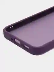 Пурпурный чехол матовый для Samsung Galaxy A34, пластиковый, полупрозрачный, с глянцевой рамкой