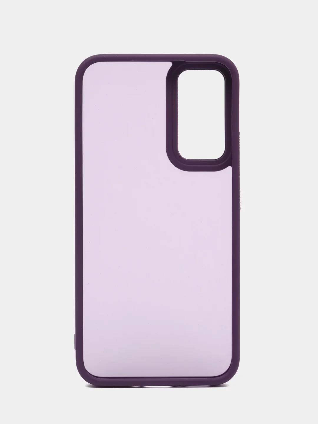 Пурпурный чехол матовый для Samsung Galaxy A34, пластиковый, полупрозрачный, с глянцевой рамкой
