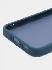 Темно-синий чехол матовый для Samsung Galaxy A34, пластиковый, полупрозрачный, с глянцевой рамкой