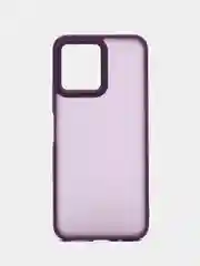 Пурпурный чехол матовый для Xiaomi Redmi 12, пластиковый, полупрозрачный, с глянцевой рамкой