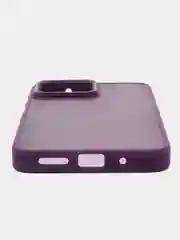 Пурпурный чехол матовый для Xiaomi Redmi 12, пластиковый, полупрозрачный, с глянцевой рамкой