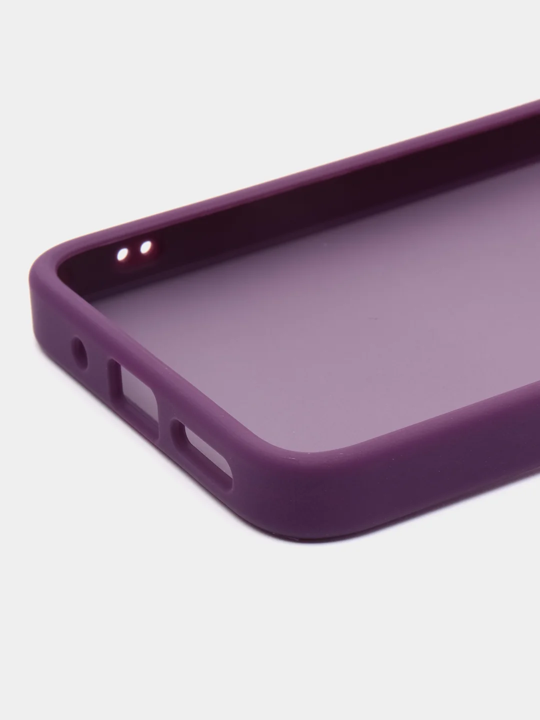 Пурпурный чехол матовый для Xiaomi Redmi 12, пластиковый, полупрозрачный, с глянцевой рамкой