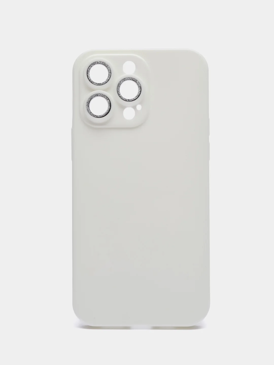 Белый чехол силиконовый для iPhone 12, 13, 13 Pro, 14, 14 Pro Max, защита линз камеры