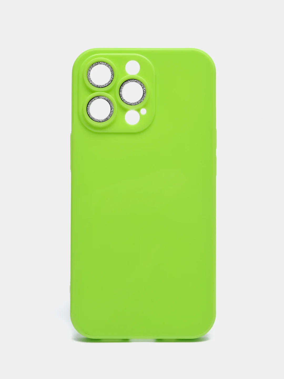 Салатовый чехол силиконовый для iPhone 12, 13, 13 Pro, 14, 14 Pro Max, защита линз камеры