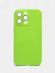 Салатовый чехол силиконовый для iPhone 12, 13, 13 Pro, 14, 14 Pro Max, защита линз камеры