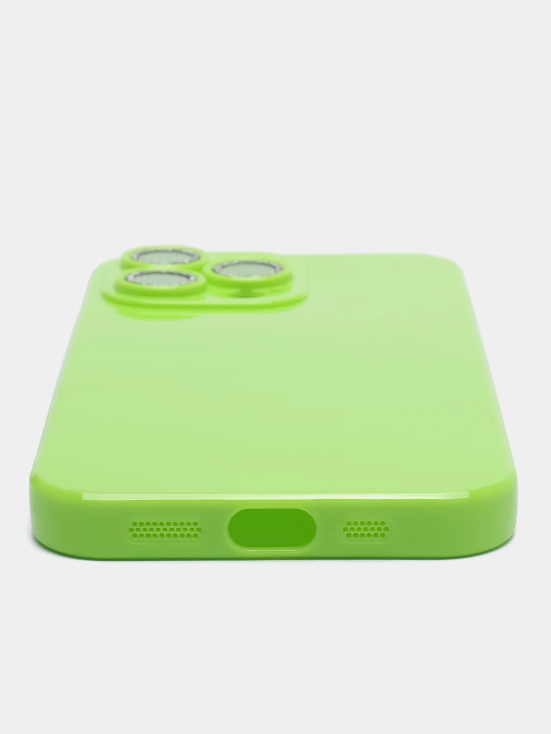 Салатовый чехол силиконовый для iPhone 12, 13, 13 Pro, 14, 14 Pro Max, защита линз камеры