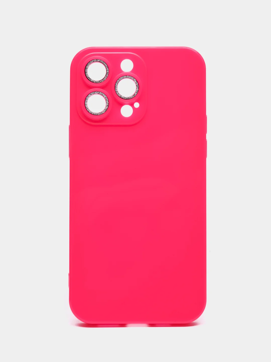 Фуксия чехол силиконовый для iPhone 12, 13, 13 Pro, 14, 14 Pro Max, защита линз камеры