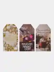 Открытки "С Новым Годом", 6 штук в наборе 5х9 см /шильдики на подарок новогодние открытки