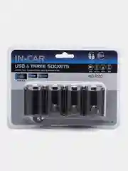 Разветвитель для прикуривателя OLESSON 1503 на 3 гнезда 12/24В + 2 выхода USB 3.1А