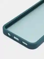 Зеленый чехол матовый для Samsung Galaxy A14, пластиковый, полупрозрачный, с глянцевой рамкой