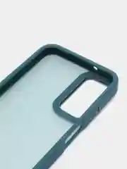 Зеленый чехол матовый для Samsung Galaxy A14, пластиковый, полупрозрачный, с глянцевой рамкой