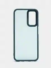 Зеленый чехол матовый для Samsung Galaxy A14, пластиковый, полупрозрачный, с глянцевой рамкой