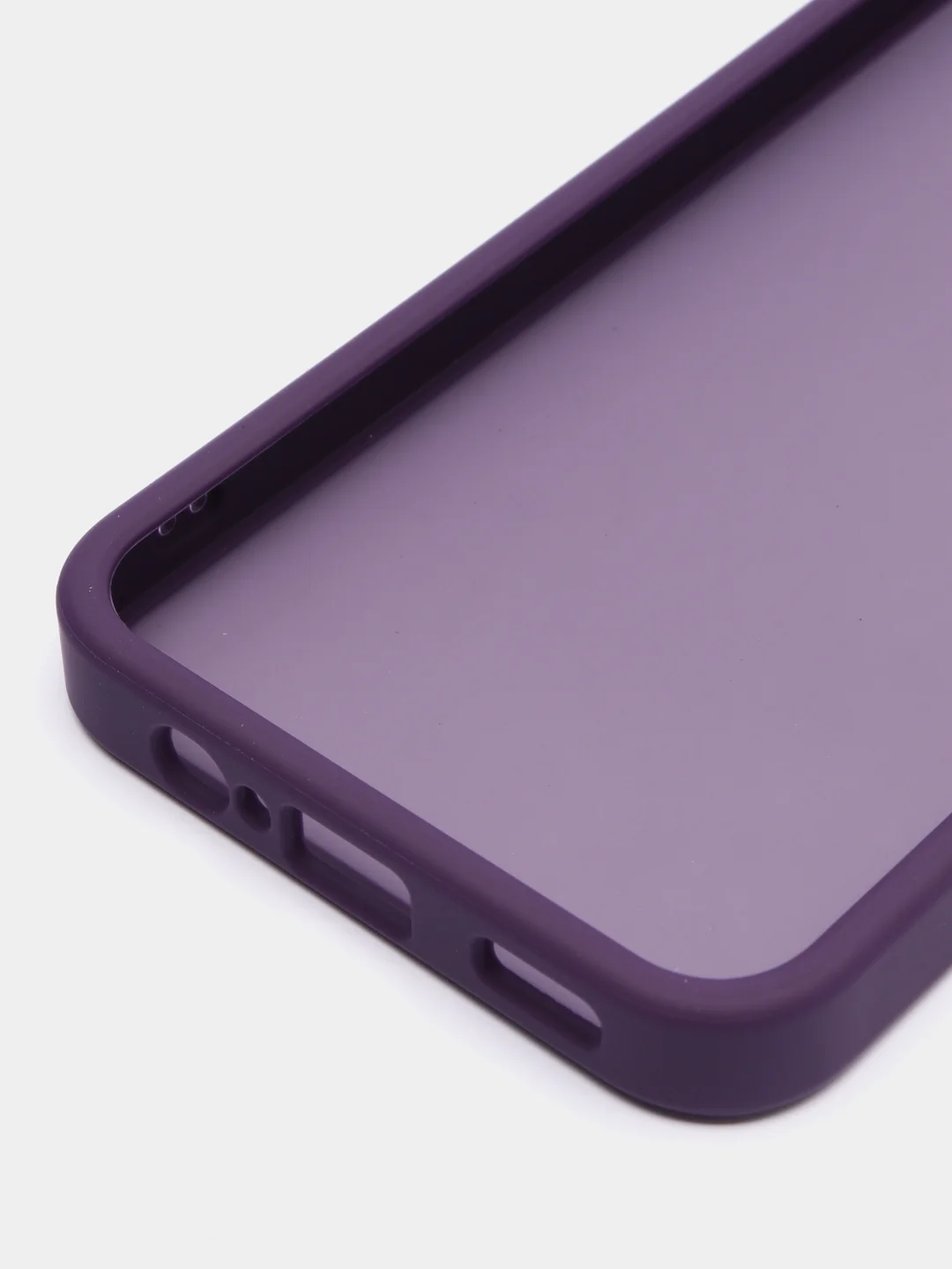 Пурпурный чехол матовый для Samsung Galaxy A14, пластиковый, полупрозрачный, с глянцевой рамкой